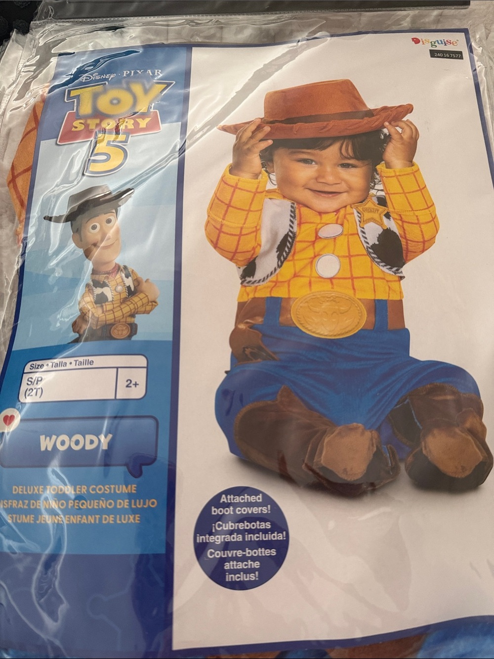 Disney Woody Toddler Costume - Yellow, Blue & Brown